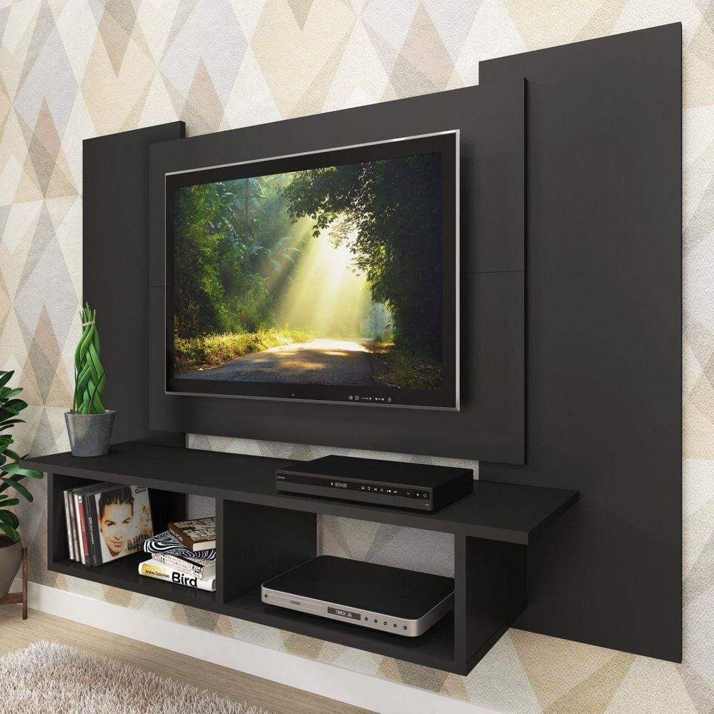 Painel para TV até 48 Polegadas 120cm com Nicho Fellicci Preto