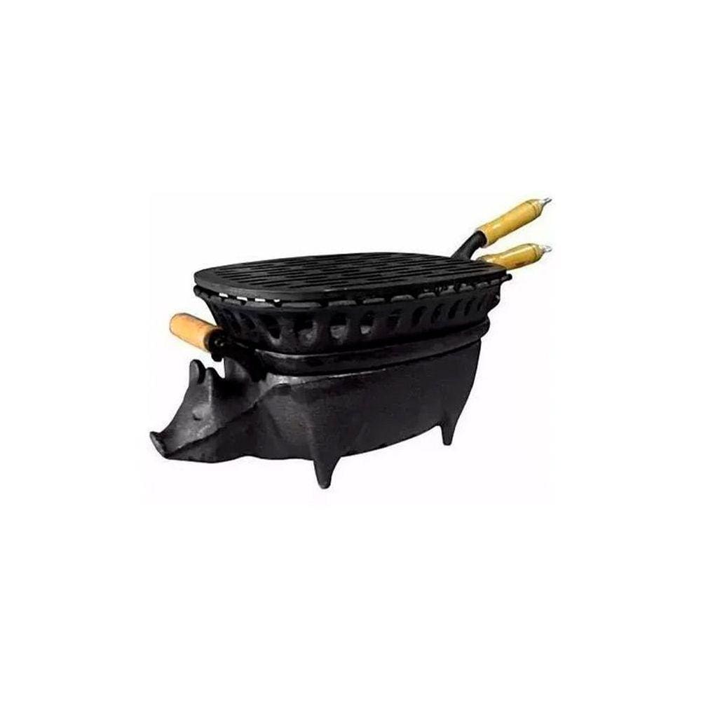 Churrasqueira Porquinho Ferro Fundido Grande 41x23cm