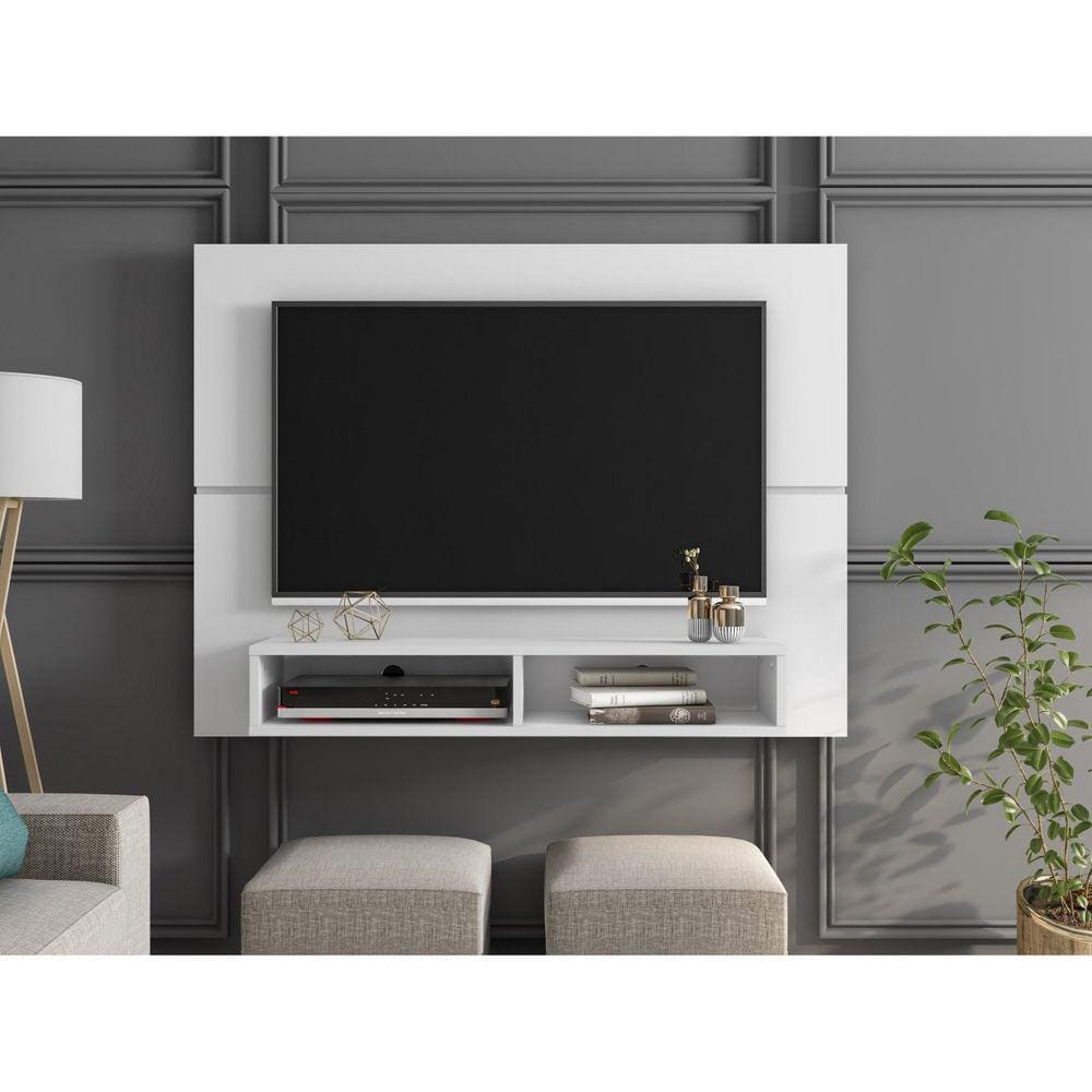 Painel para TV até 49 Polegadas 120cm New Slim Zanzini Branco Absoluto