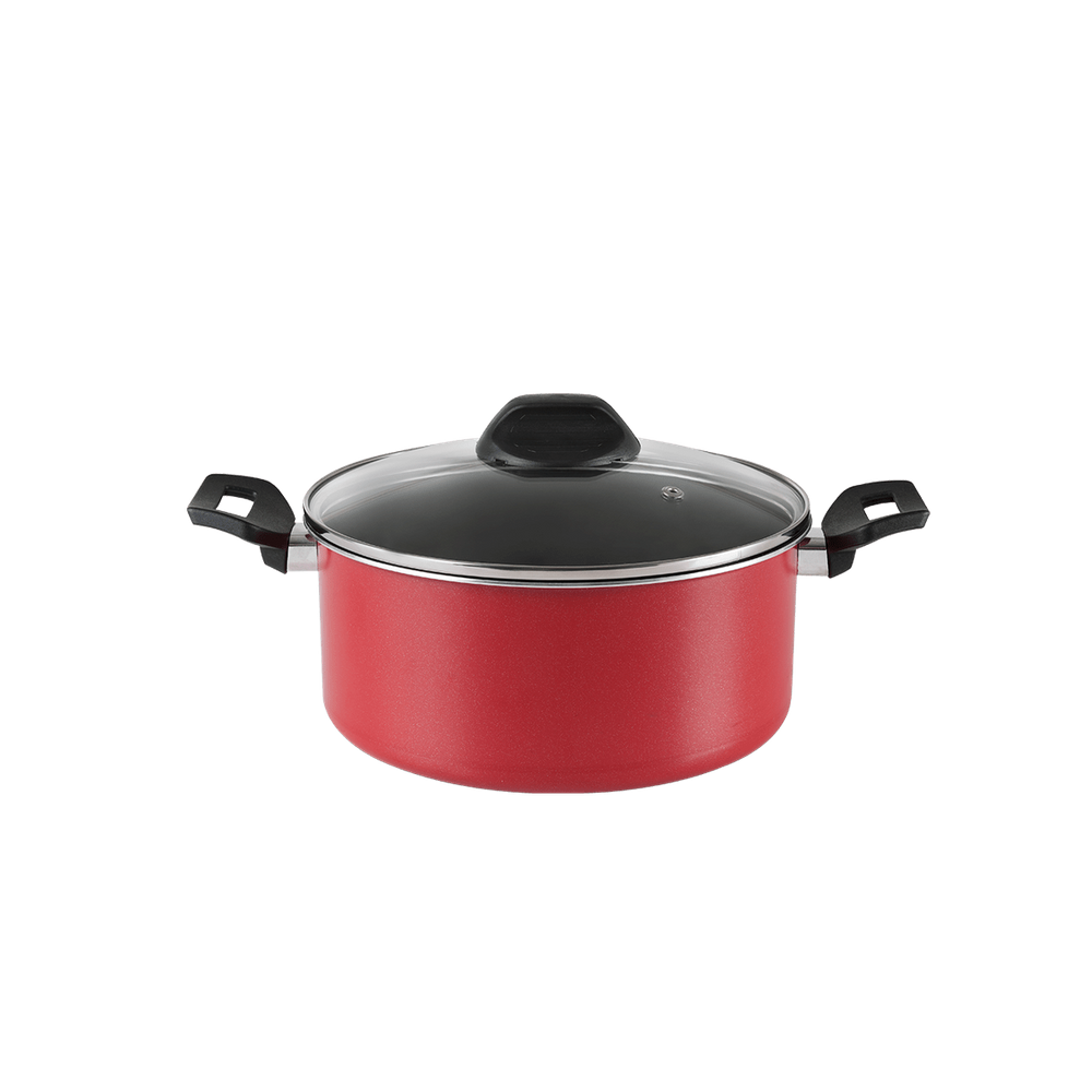Caçarola Com Tampa Brinox Garlic Antiaderente 3,4 Litros Ø 22 cm Vermelho Brinox