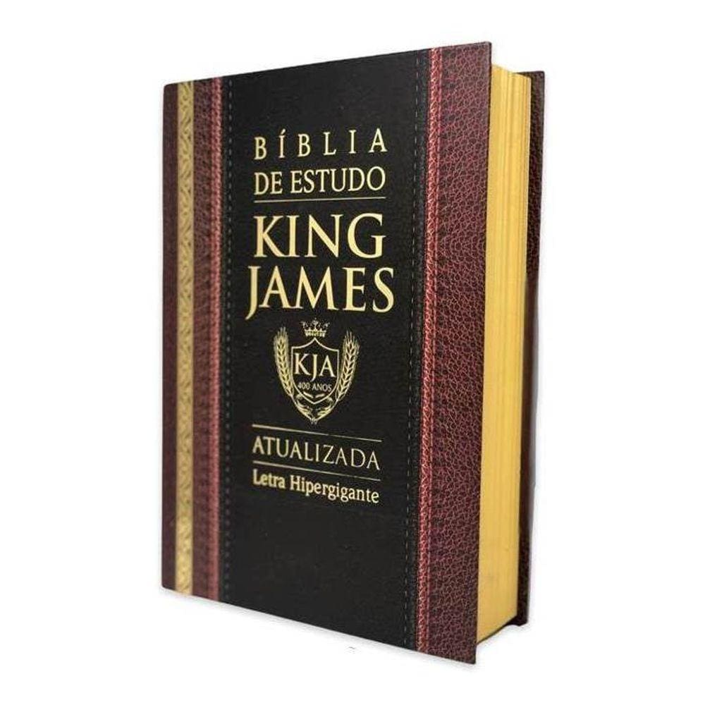 Bíblia King James Letra Gigante Estudo Kja Capa Dura super luxo