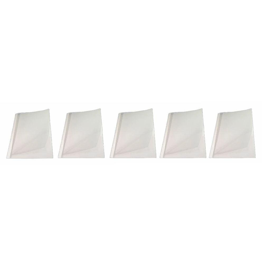 Kit 5 Capas Encadernação Térmica Até 300 Folhas A4 Branca