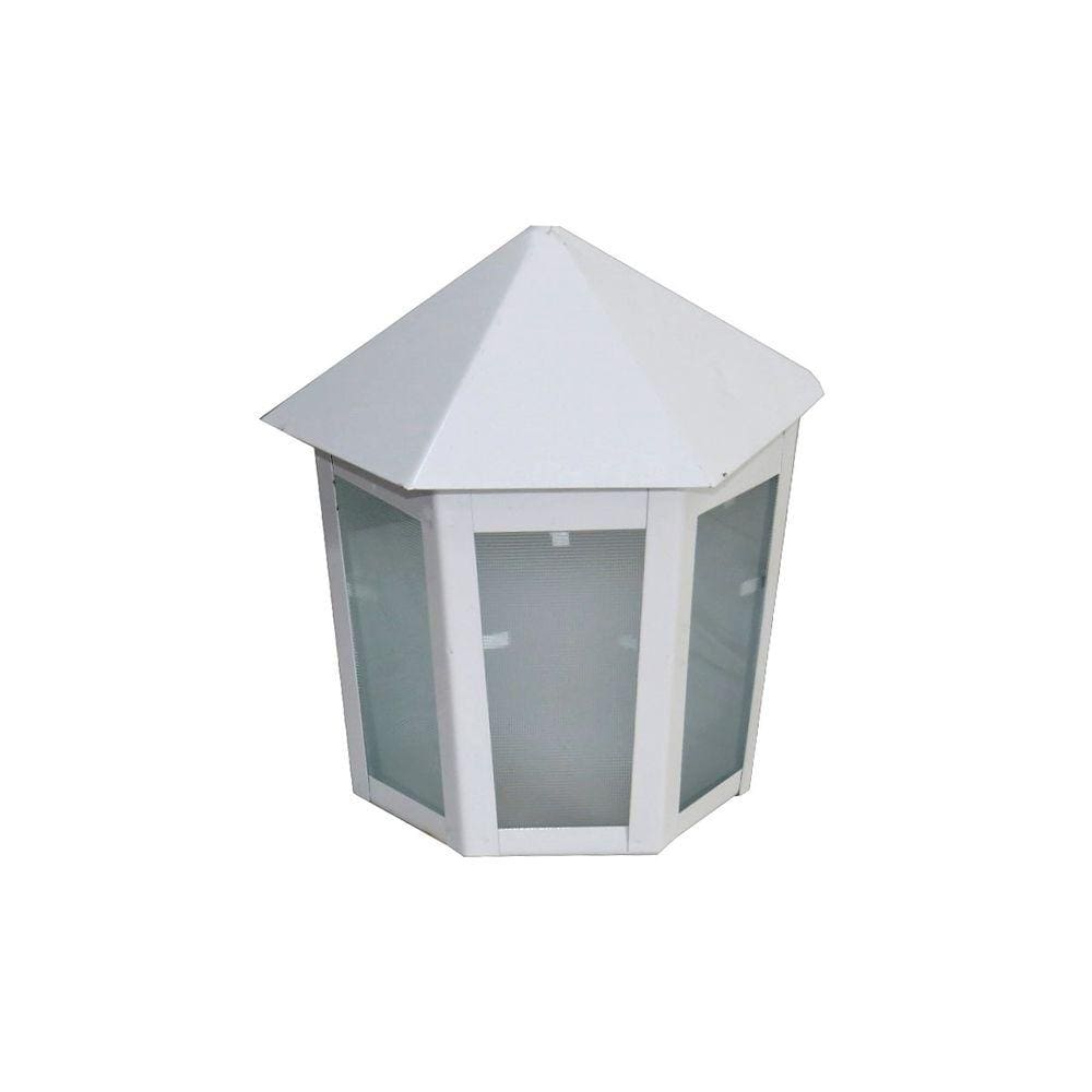 Luminária Veneza Parafusar na Parede Alumínio Branco 19x12cm