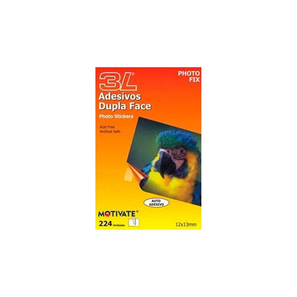 Auto Adesivo Dupla Face Photo Fix - Caixa com 20 Blisters de 504 unidades (cada)