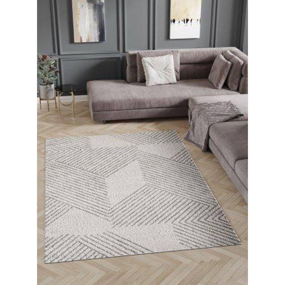Tapete Turco Estonado Dixon 03 - 250 x 300 cm - Bege/Cinza