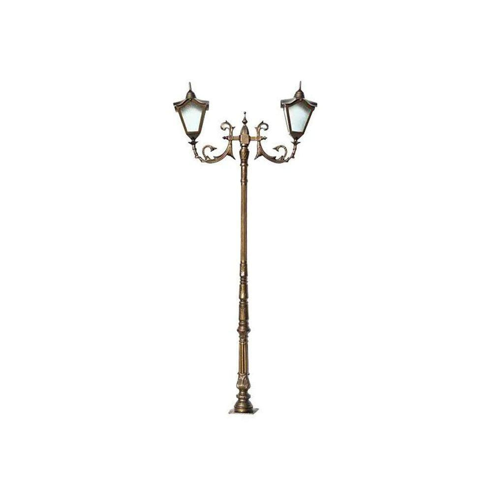 Poste Colonial Bari para Jardim Alumínio 02 Luminária 2,53m