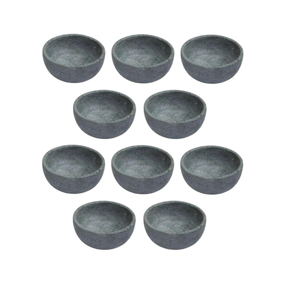 Kit 10 Cumbuca Pedra Sabão Tigela Bowl Para Caldo Sopa 500ml