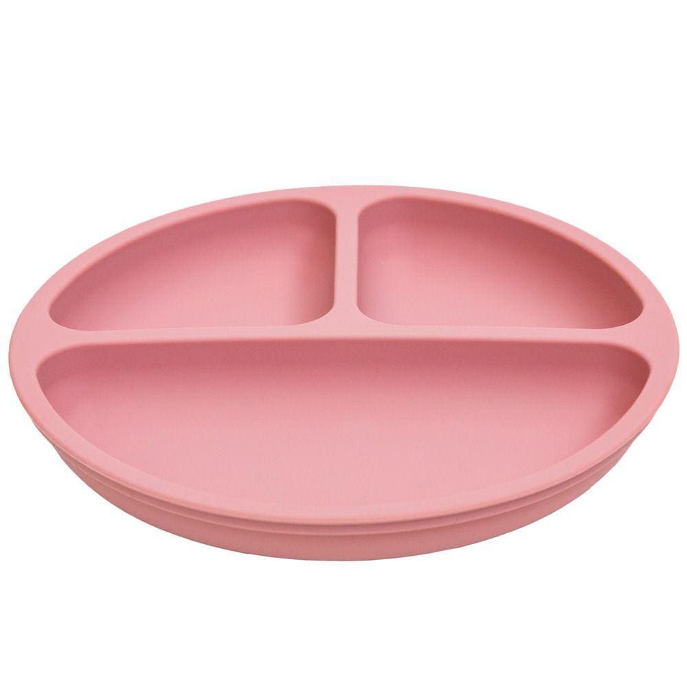 Pratinho em Silicone com Divisórias e Ventosas Rosa Buba 15631