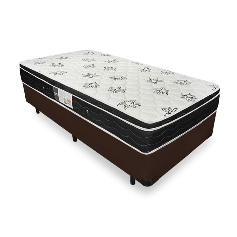 Cama Box Solteiro + Colchão De Molas - Ortobom - Physical Nanolastic 88x188x58cm