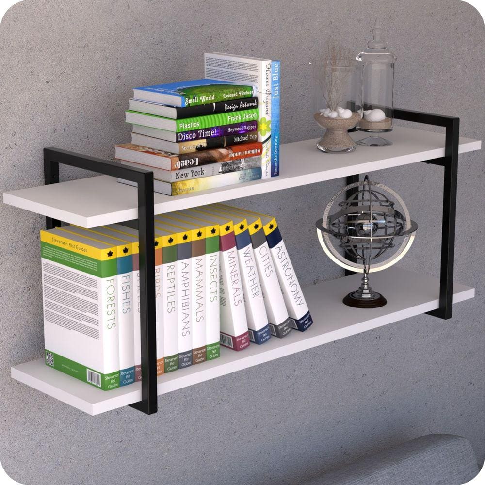 Prateleira Estilo industrial Para Sala Parede GND PB 80cm