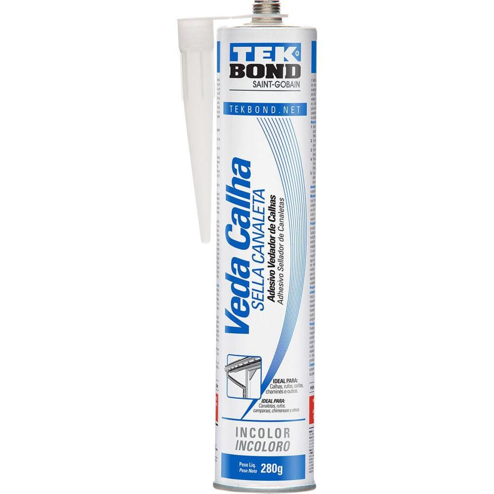 Adesivo de Silicone Vedador Calha Incolor 300ML