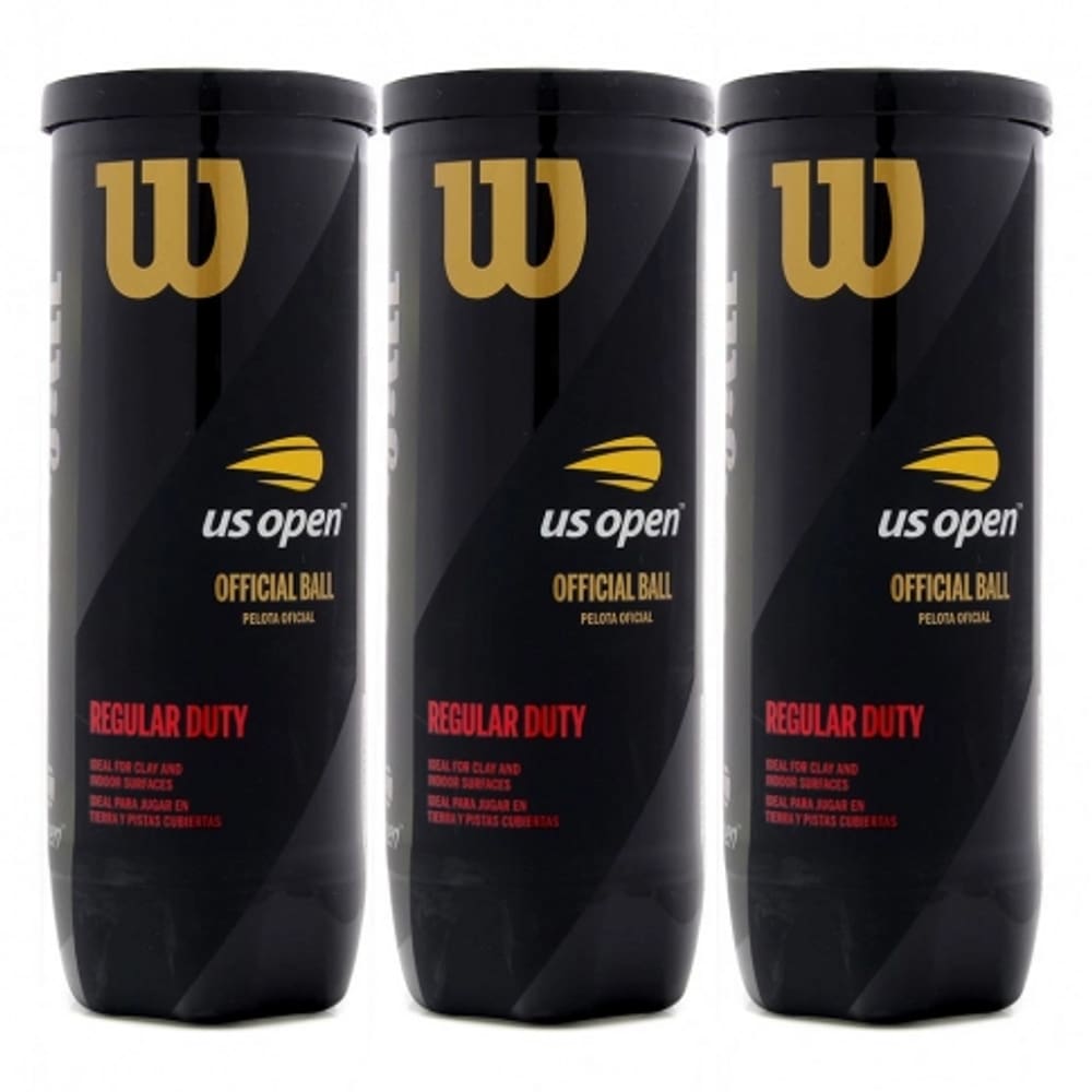Bola de Tênis Wilson US OPEN - Regular Duty - Pack c/ 3 Tubos