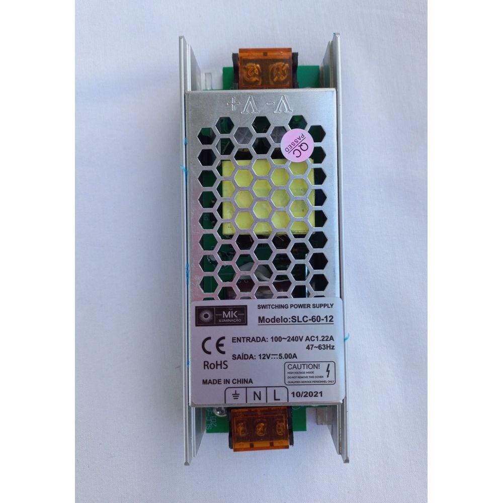 Fonte Chaveada Slim 12V 60W 5A Para Fita Led