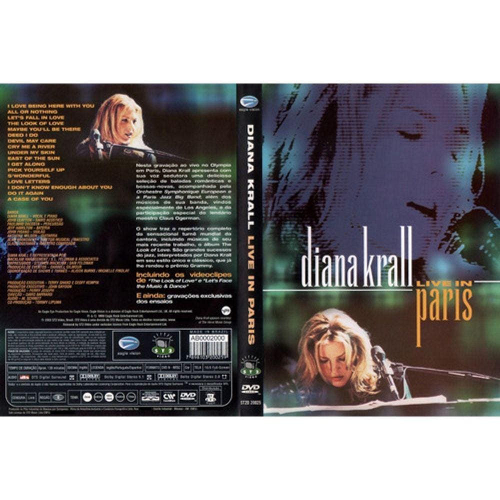 DVD Diana Krall Live In Paris - ST2 Video