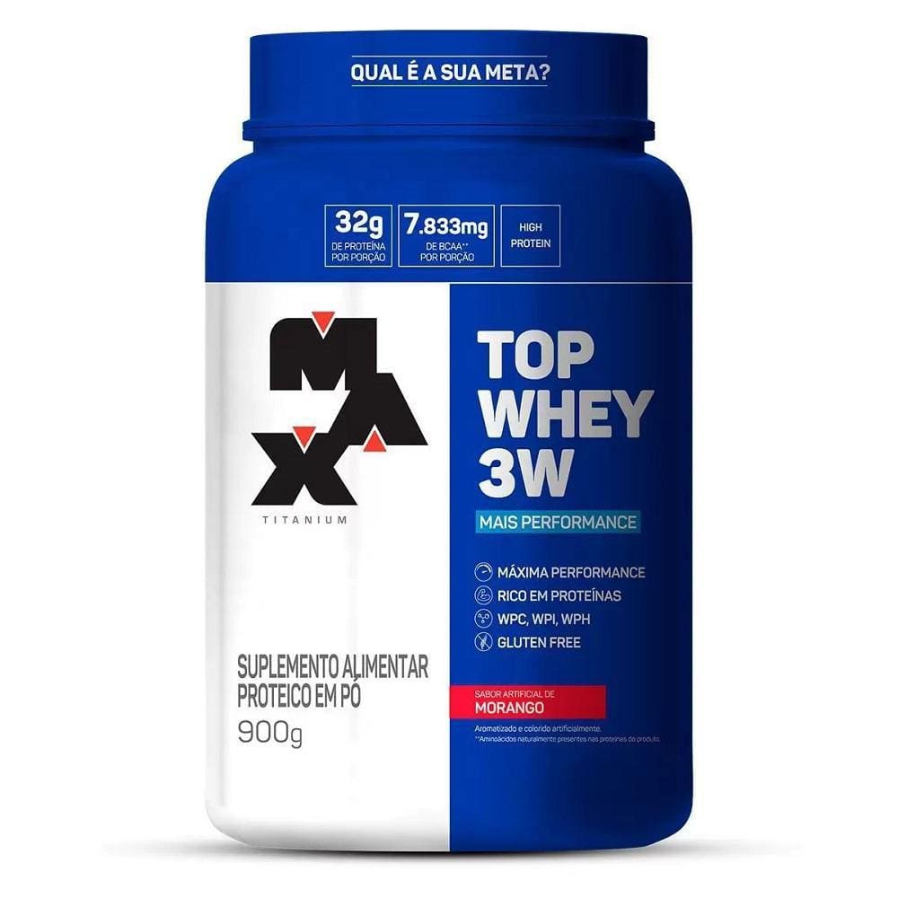 Max Titanium Top Whey 3w Mais Performance 900g