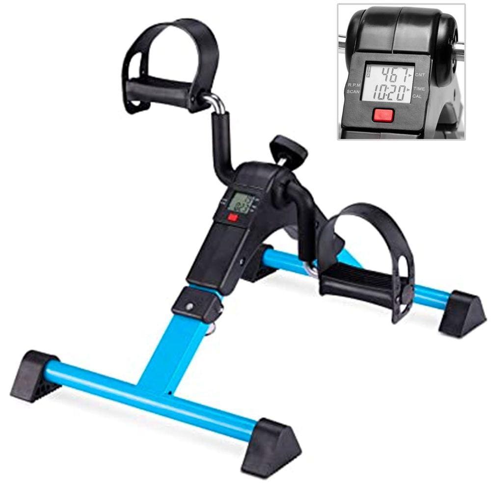 Mini Bicicleta Ergométrica Lorben Cicloergômetro para Pernas e Braços com Monitor Digital GT931-BL