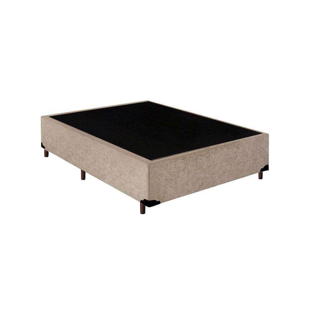 Cama Box Casal NK Camas Suede Bege 40x138x188