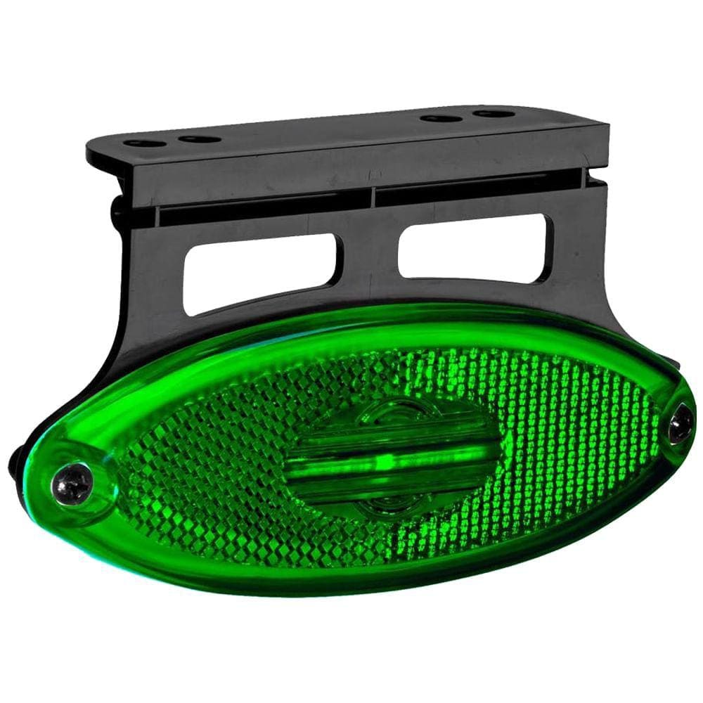 Lanterna Lateral Led Verde Com Suporte Para Carreta