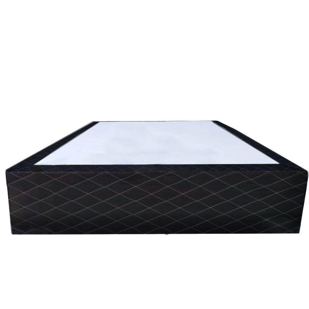Cama Box Casal NK Camas Poliéster Preto 40x138x188