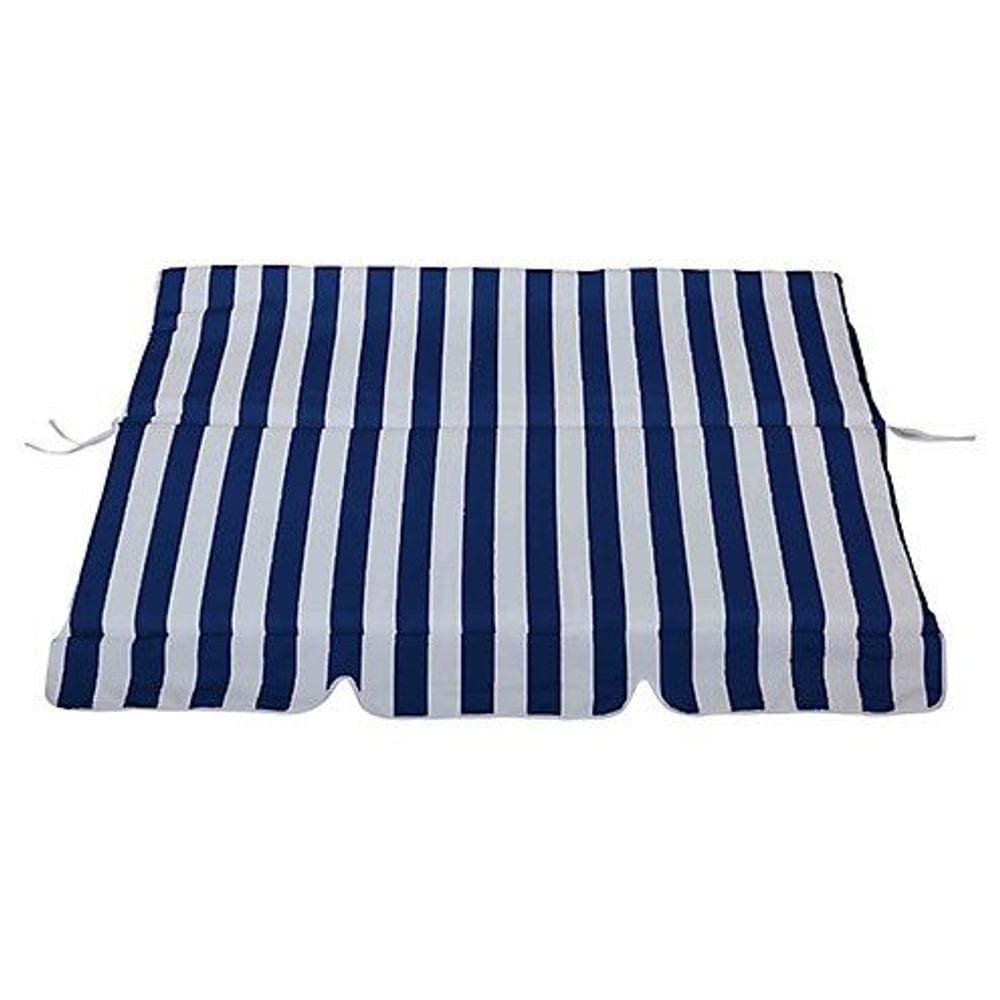 Reposição Almofadada e Toldo 3 Pessoas Azul e Branco 87x127cm Just Home Collection