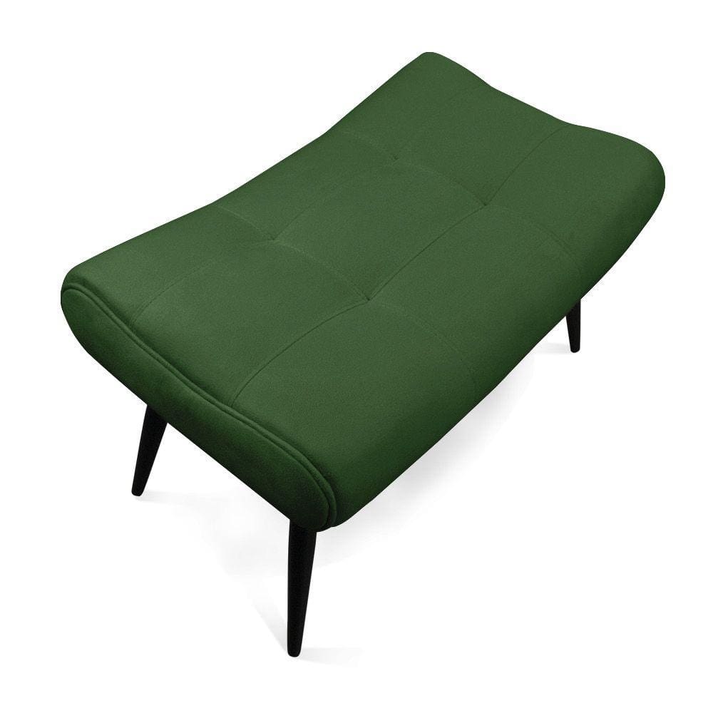 Puff Sher Suede Pés Palito de Ferro - D`Rossi