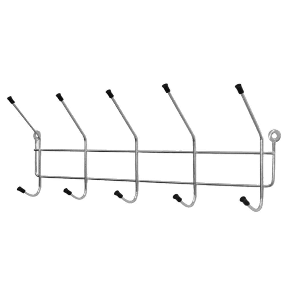 Cabideiro Duplo 5 Ganchos para suporte de cozinha 19x45cm