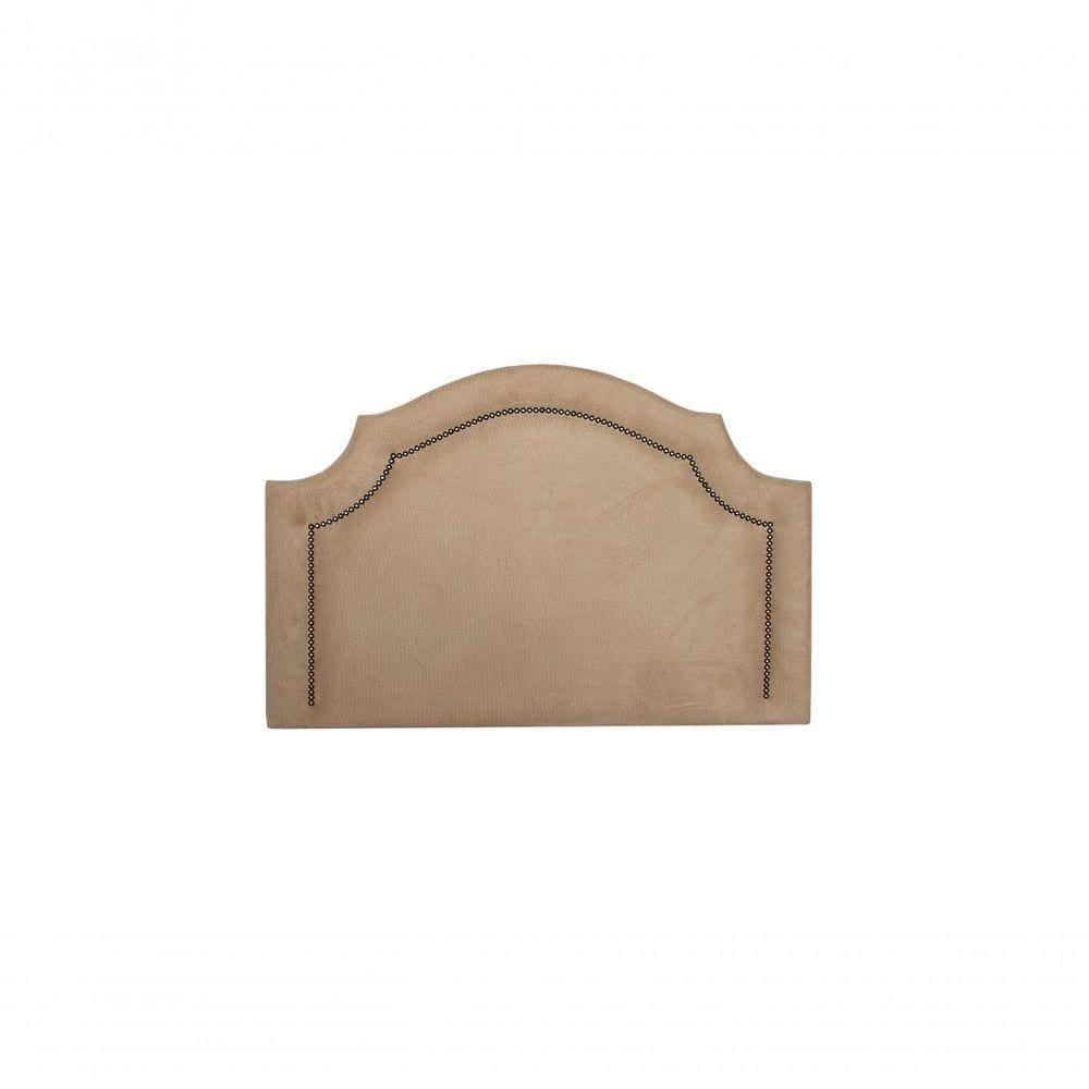 Cabeceira Solteiro Luxo 90X60 Bege Tachas Fumê