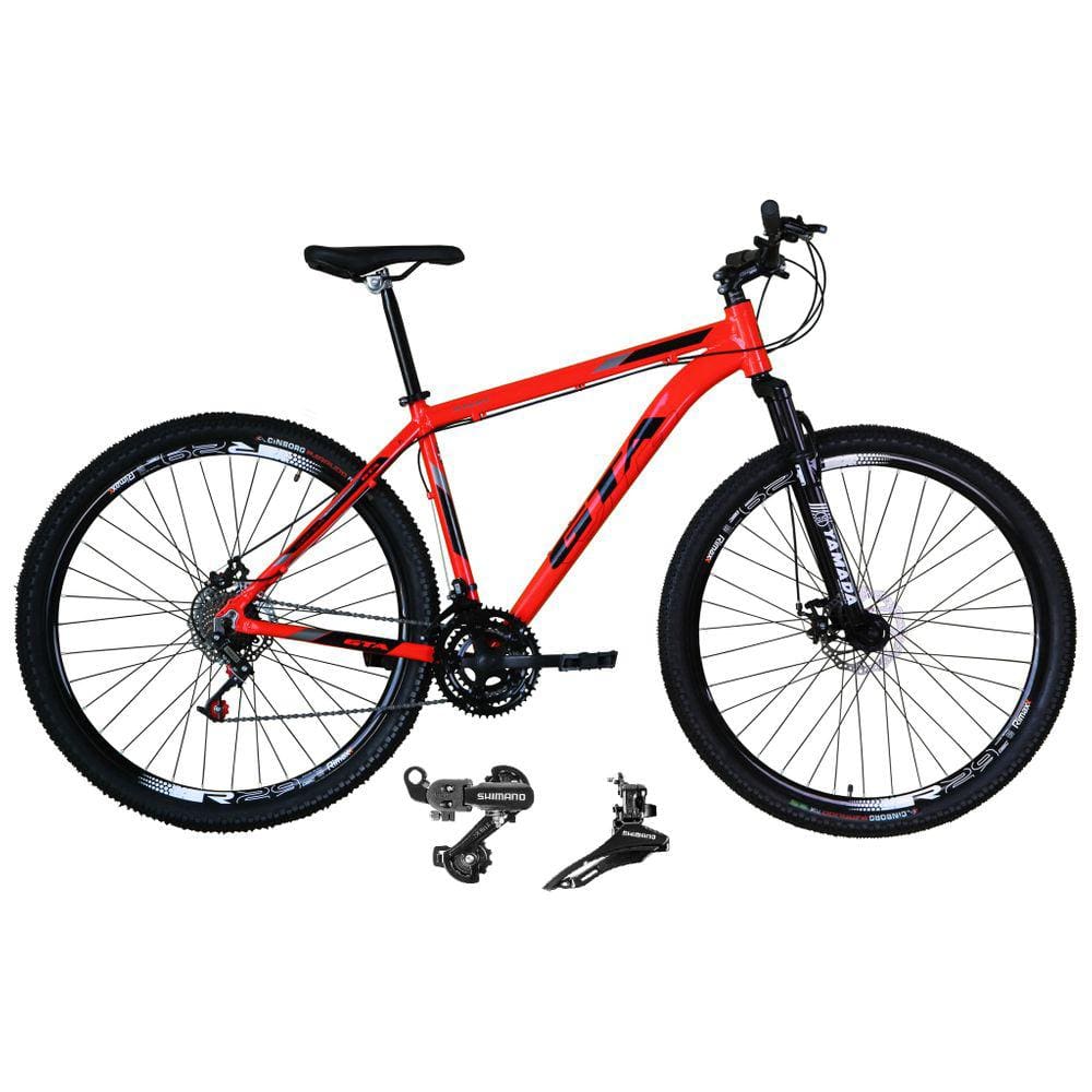 Bicicleta Aro 29 Gta Start Alumínio 21v Câmbios Shimano Freio a Disco - Vermelho