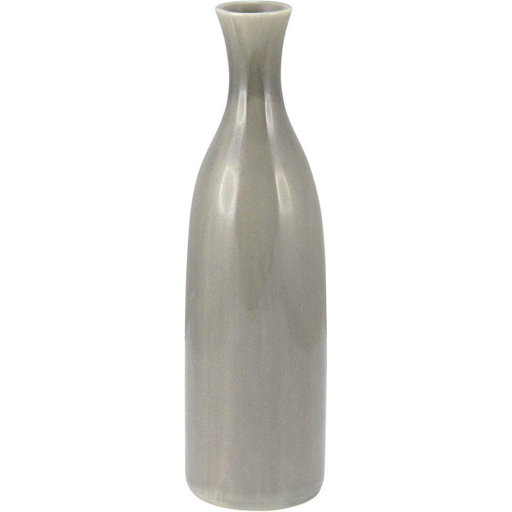 NEUTRAL GARRAFA DECORATIVA 40x12x12cm CERÂMICA CINZA