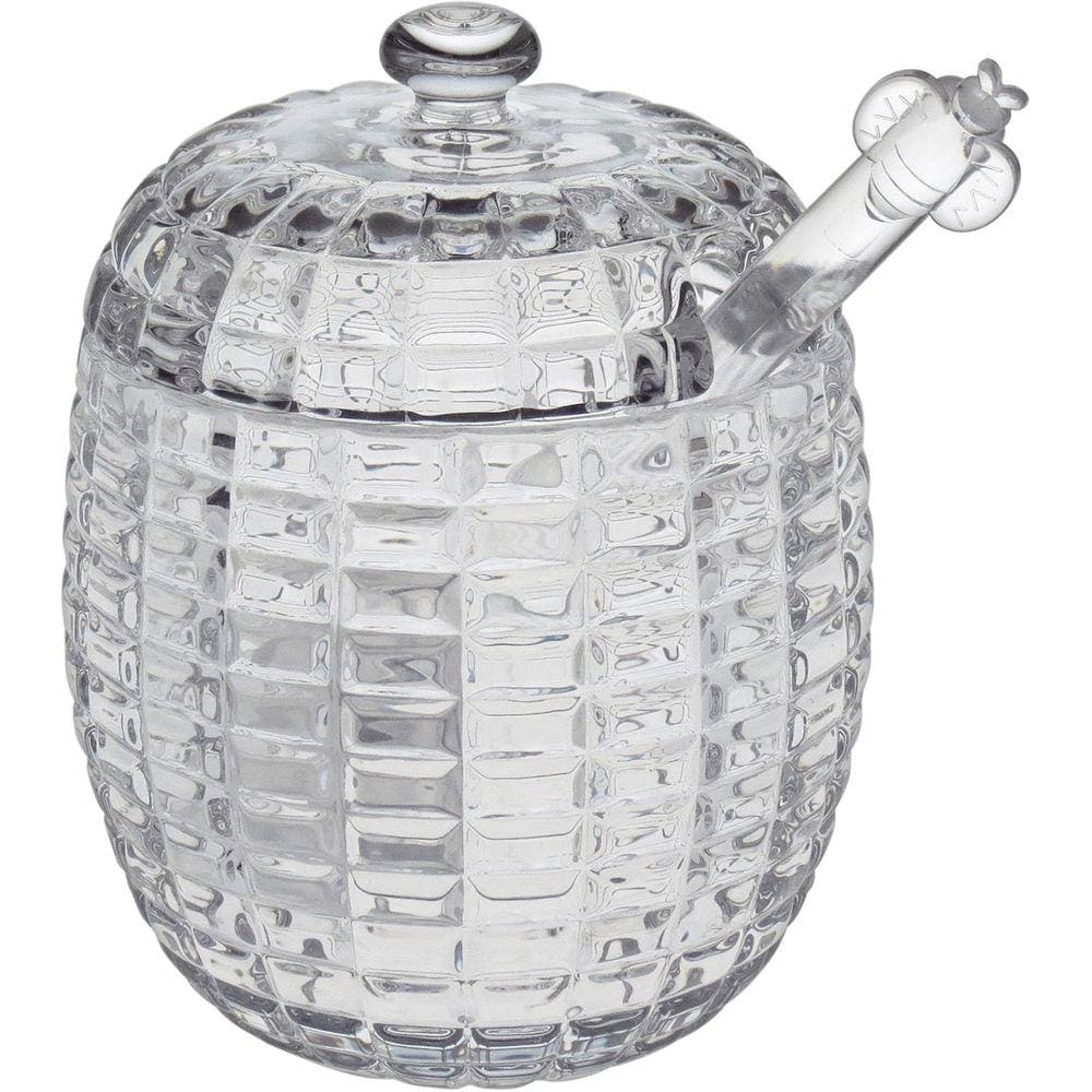 MELEIRA 11x8x8cm 170ml VIDRO TRANSP COM COLHER