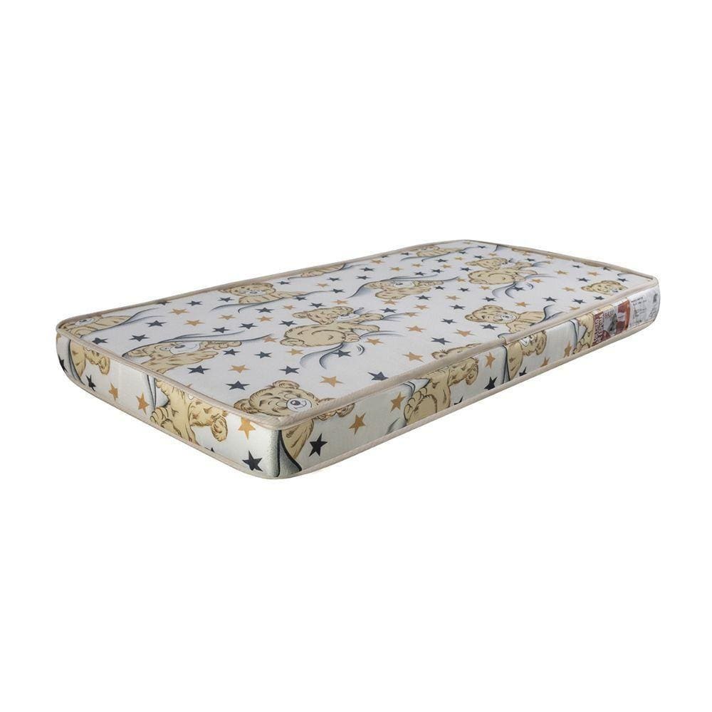 Colchão Infantil Liso Para Mini Cama 148X68X10 Cm Branco