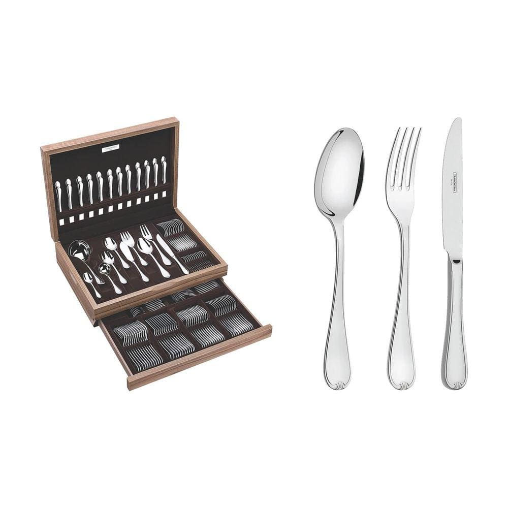 Faqueiro 130 Peças Vicenza Tramontina 66924223 Inox com Estojo