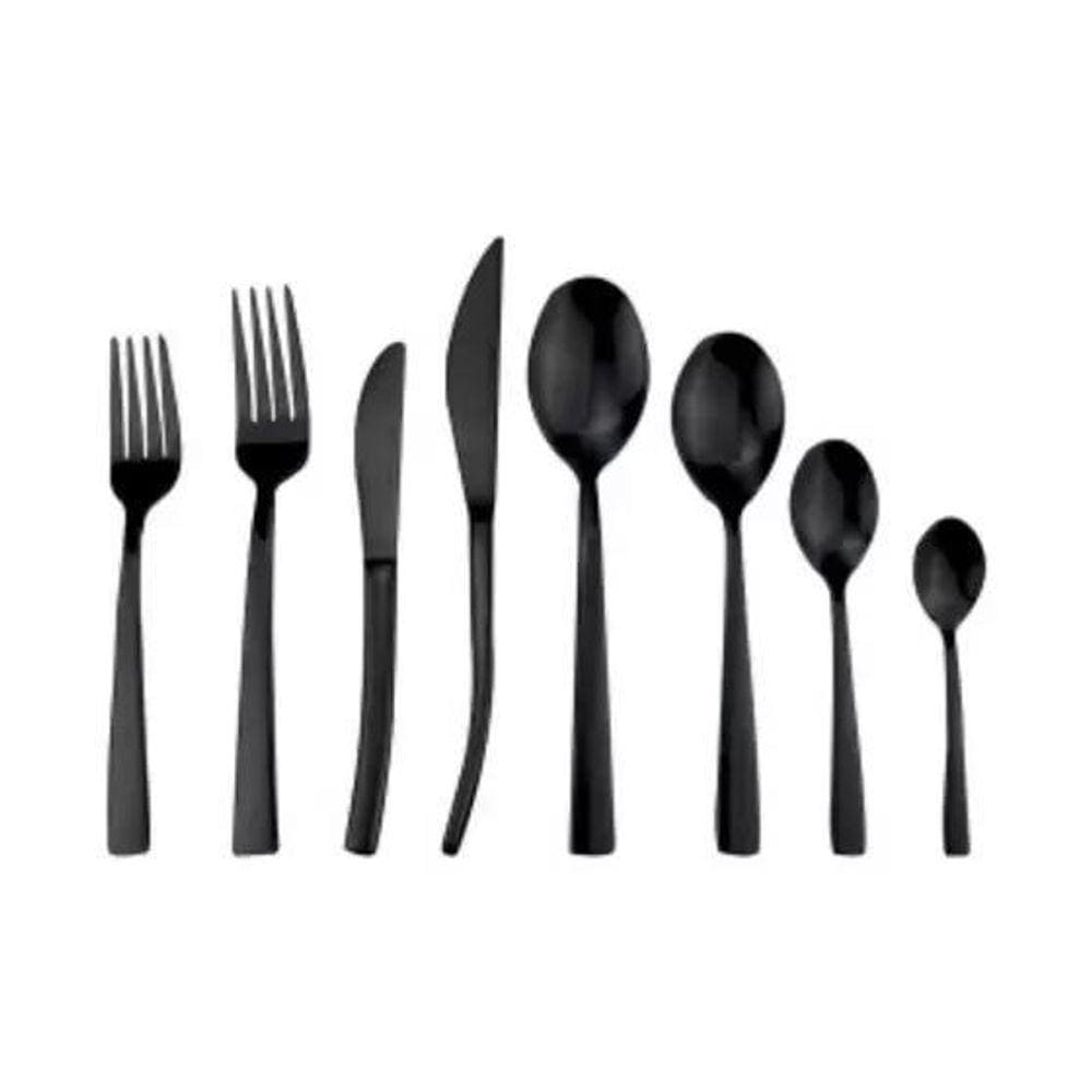 Faqueiro Ravel Em Aco Inox 48 Pecas Cor Preta