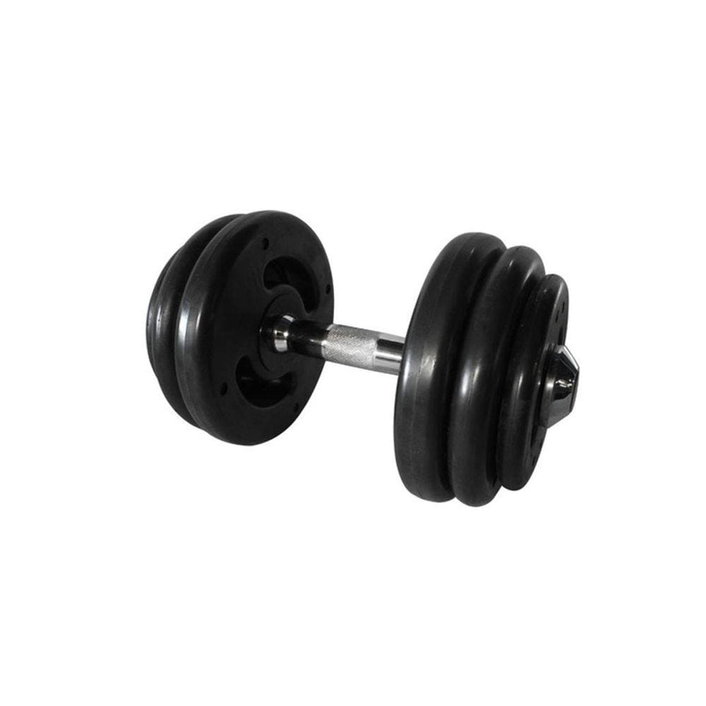Dumbbell Injetado com Pegada Cromada Academia Fitness 18kg
