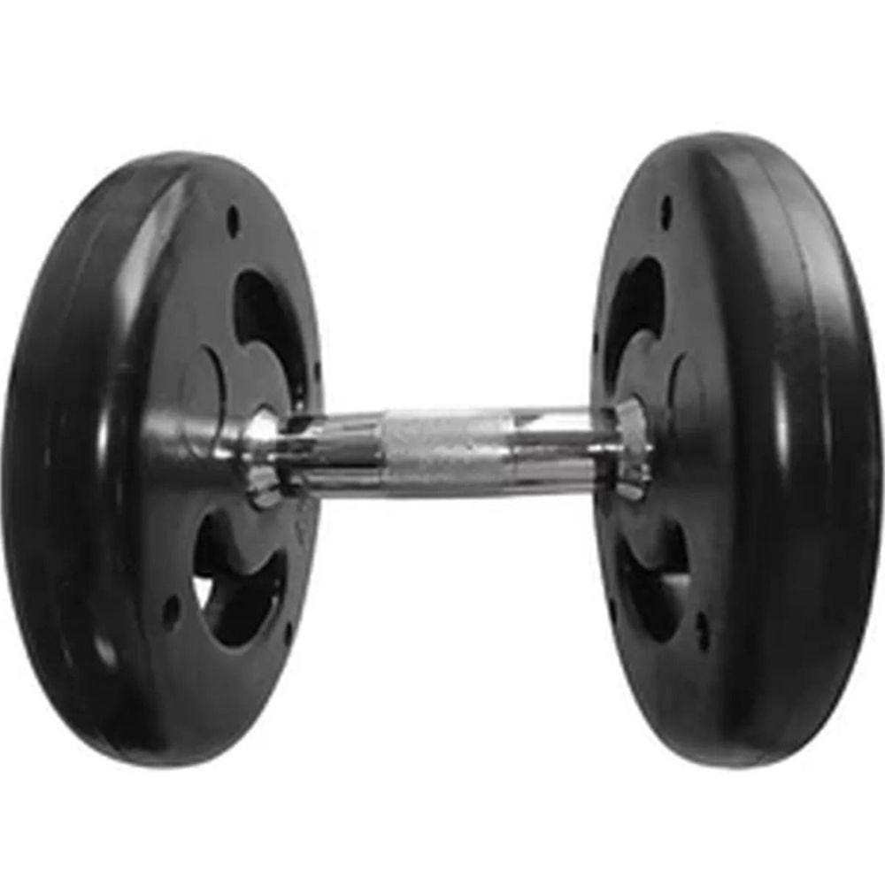 Dumbbell Injetado com Pegada Cromada Academia Fitness 8kg