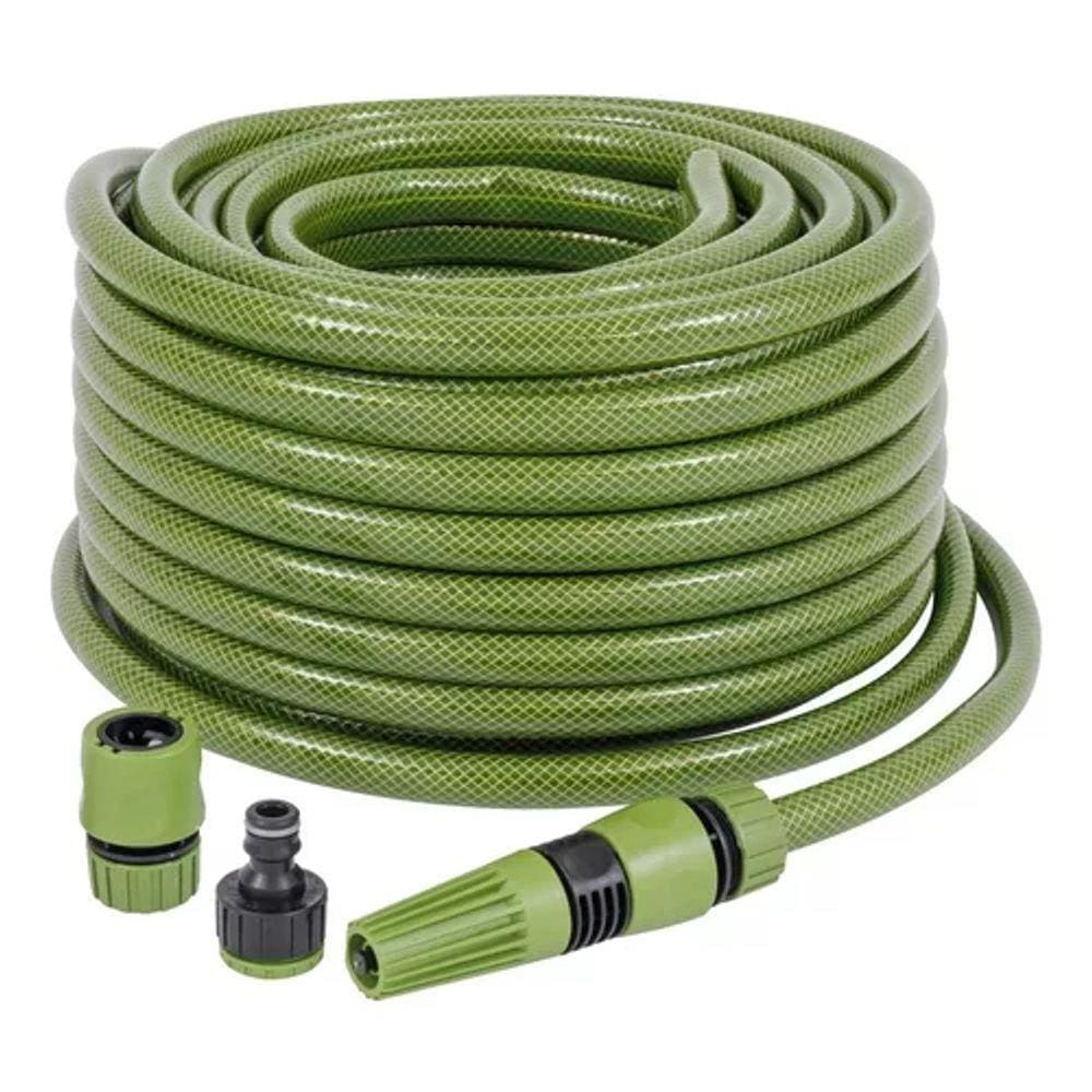 Conjunto De Mangueira Jardim Flexível 1/2 30m + Acessórios