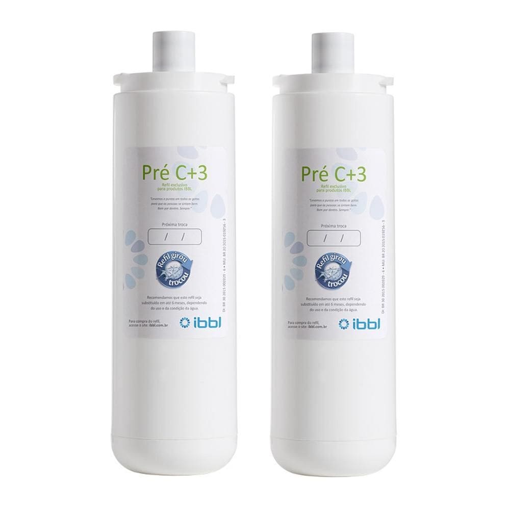 Kit com 2 Refil Filtro IBBL Pré C+3 para Purificador de água PFN2000, PFQ2000 e BDF