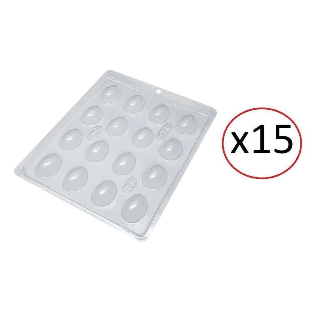 Forma De Pvc Para Ovo De Pascoa De 10Gr - Kit 15 Unidades