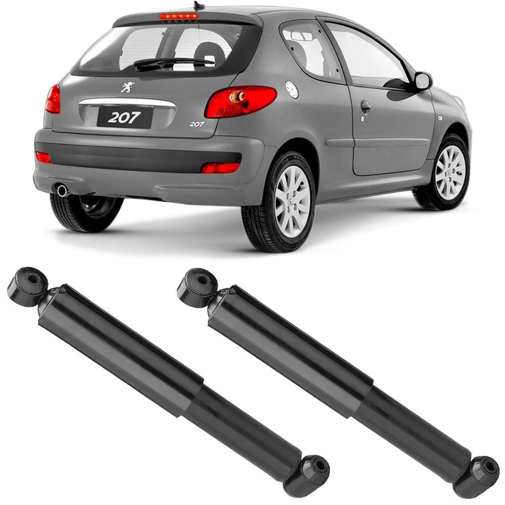 2 Amortecedor Peugeot 207 Hatch 2009 A 2015 Traseiro Monroe