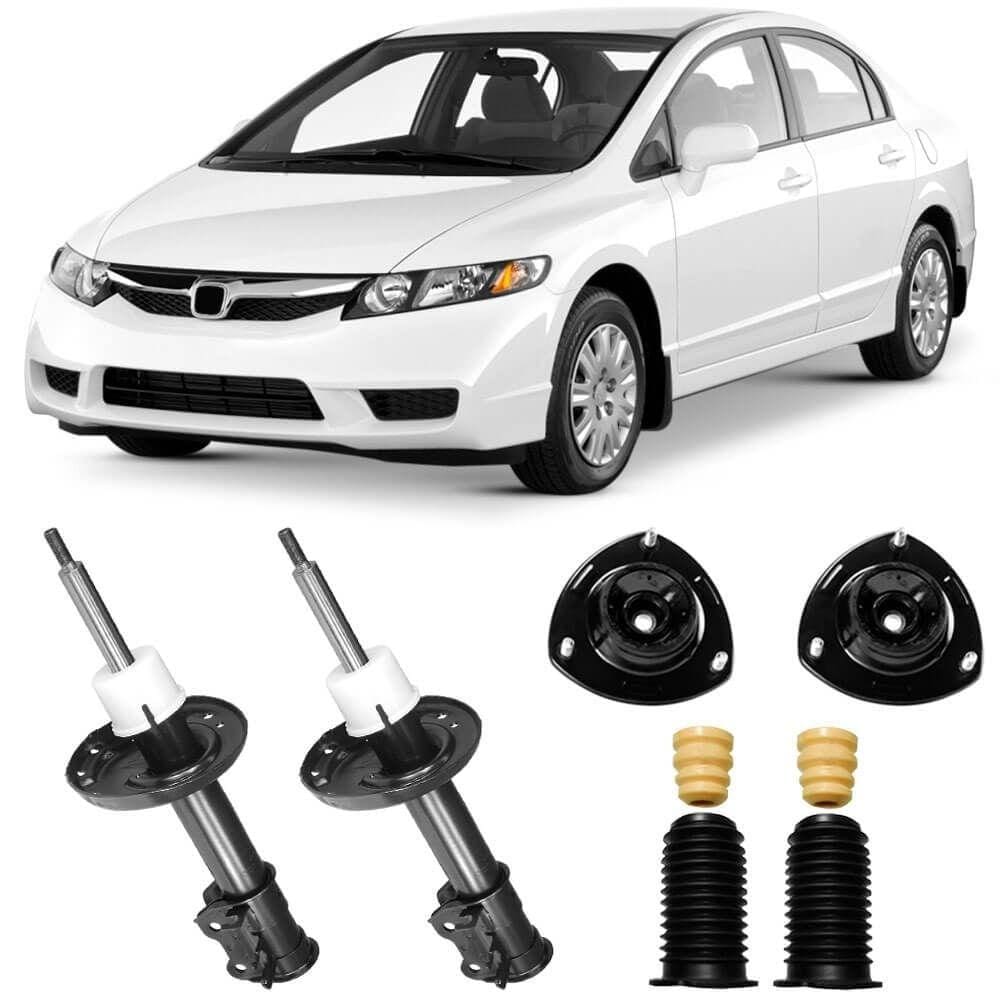 2 Amortecedor Honda Civic 2006 A 2011 Dianteiro Nakata E Kit