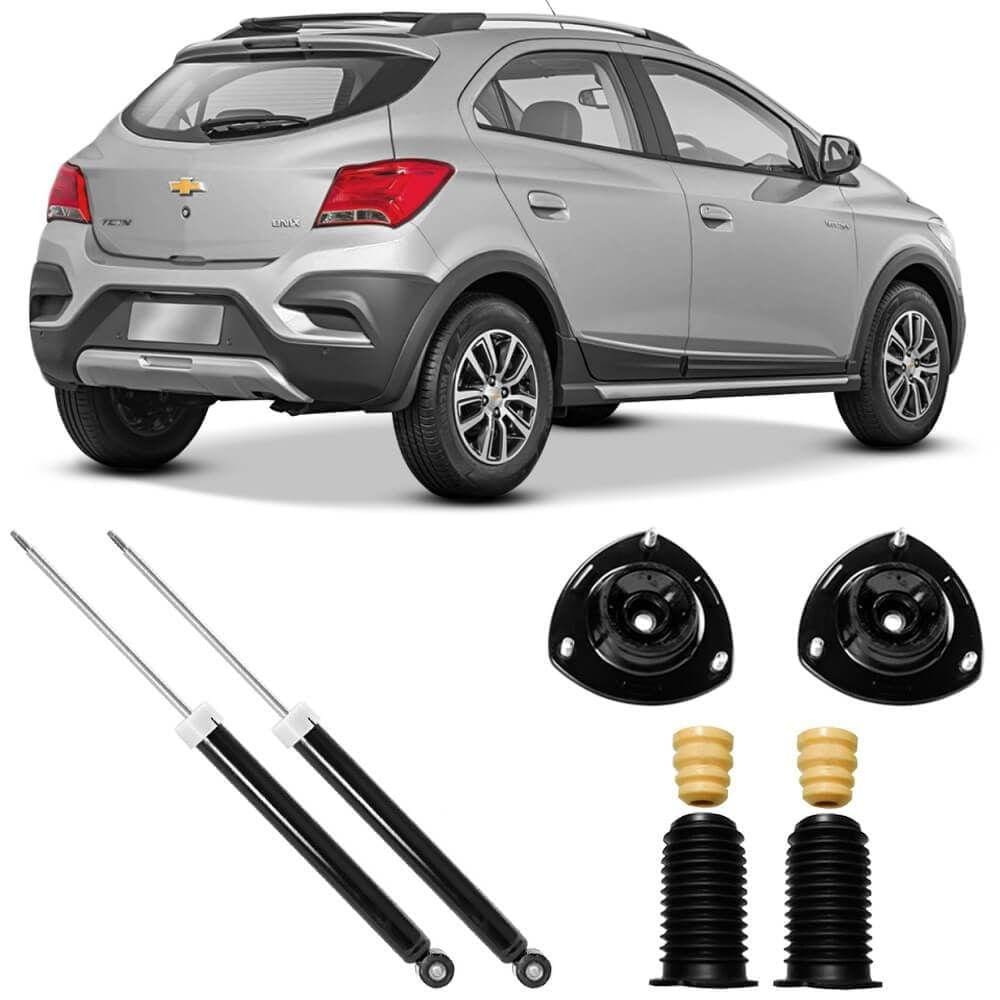 2 Amortecedor Onix Activ 2017 A 2018 Traseiro Nakata E Kit