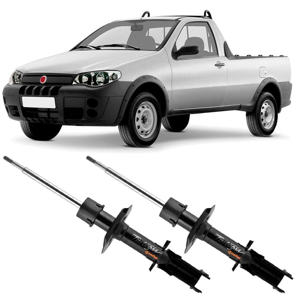 2 Amortecedor Fiat Strada 2001 A 2018 Dianteiro Turbogás