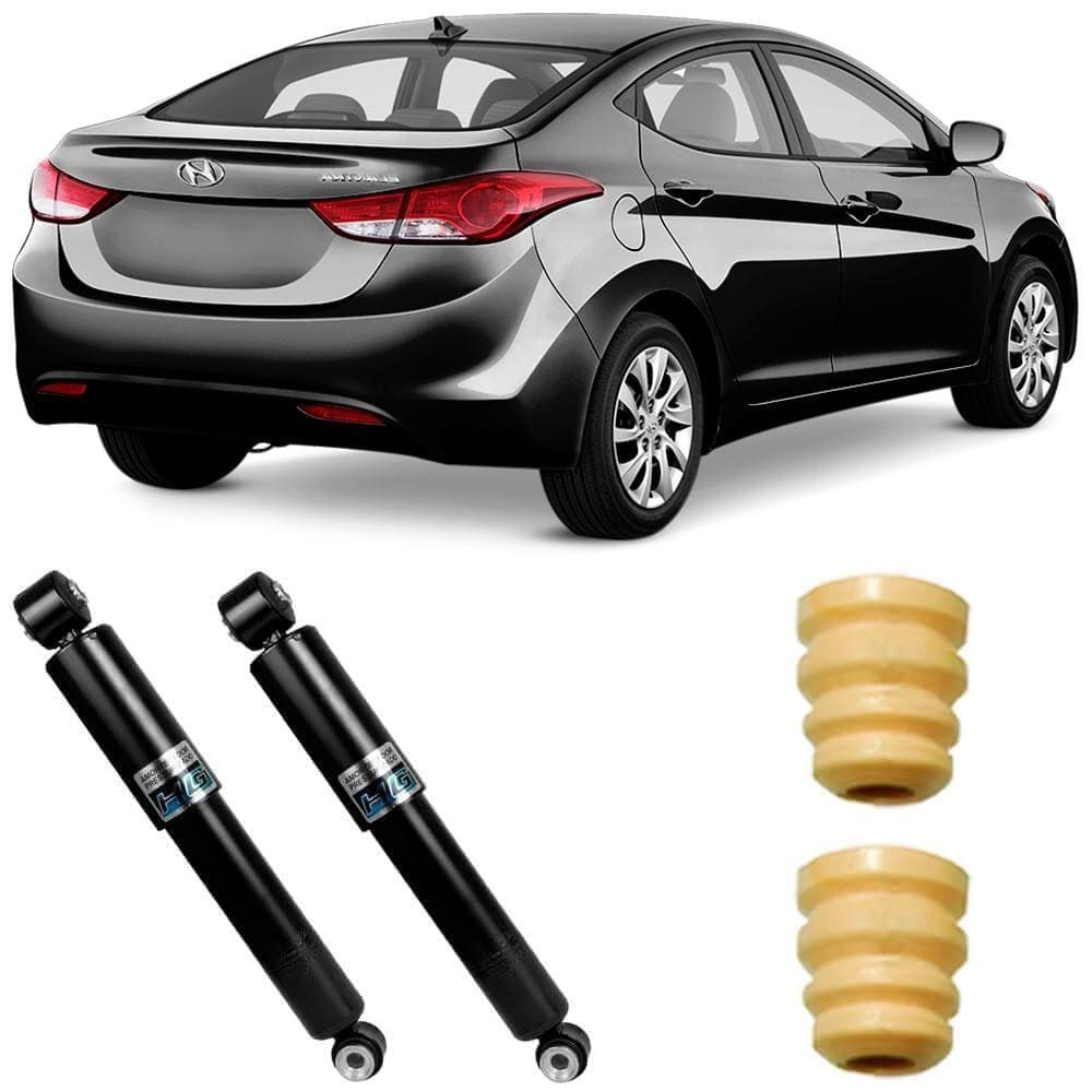 2 Amortecedor Hyundai Elantra 12 A 17 Traseiro Nakata E Kit