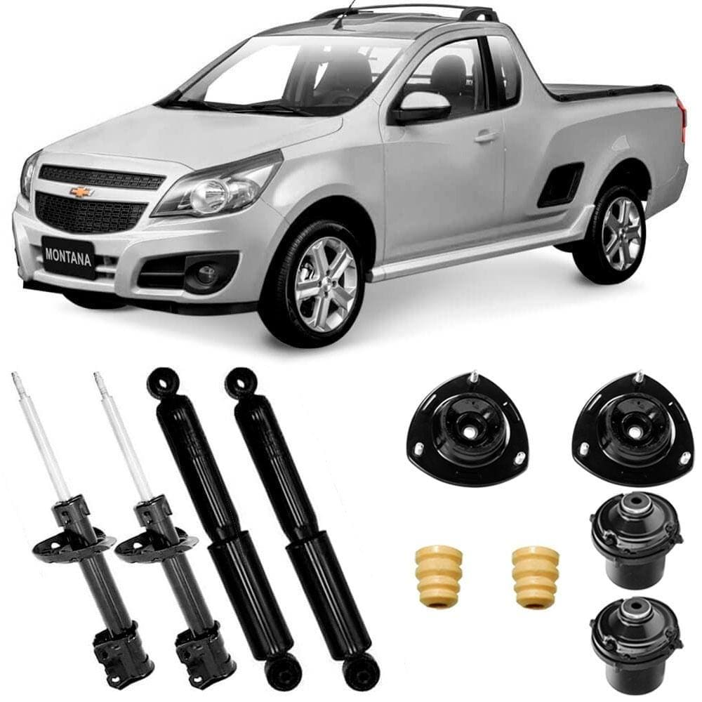 4 Amortecedor Montana 2015 2016 2017 Completo E Kit