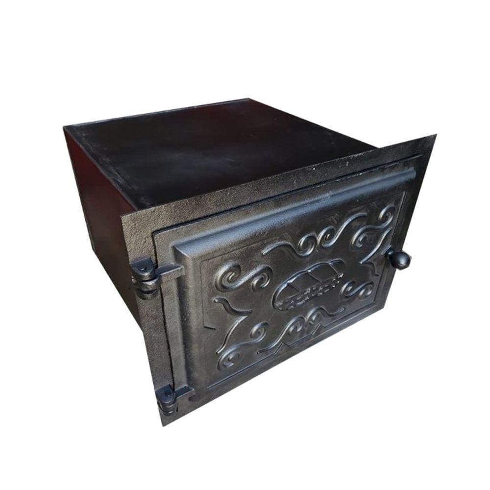 Forno Frente Alumínio Fundido 3mm Pequeno Fechado 50x35x30cm