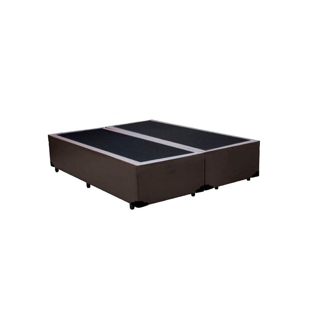 Cama Box Casal Bipartido NK Camas Sintético Marrom 40x138x188