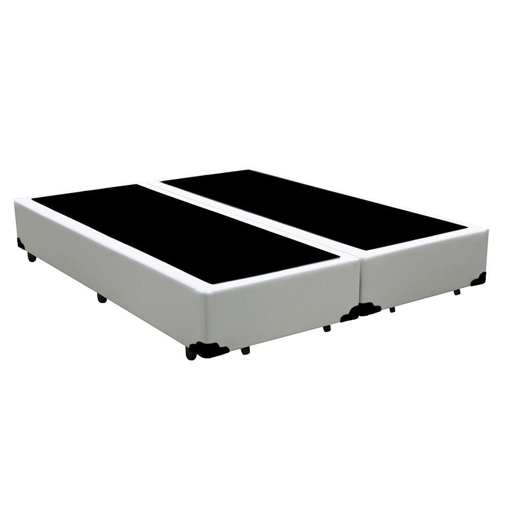 Cama Box Casal Bipartido NK Camas Sintético Branco 40x138x188