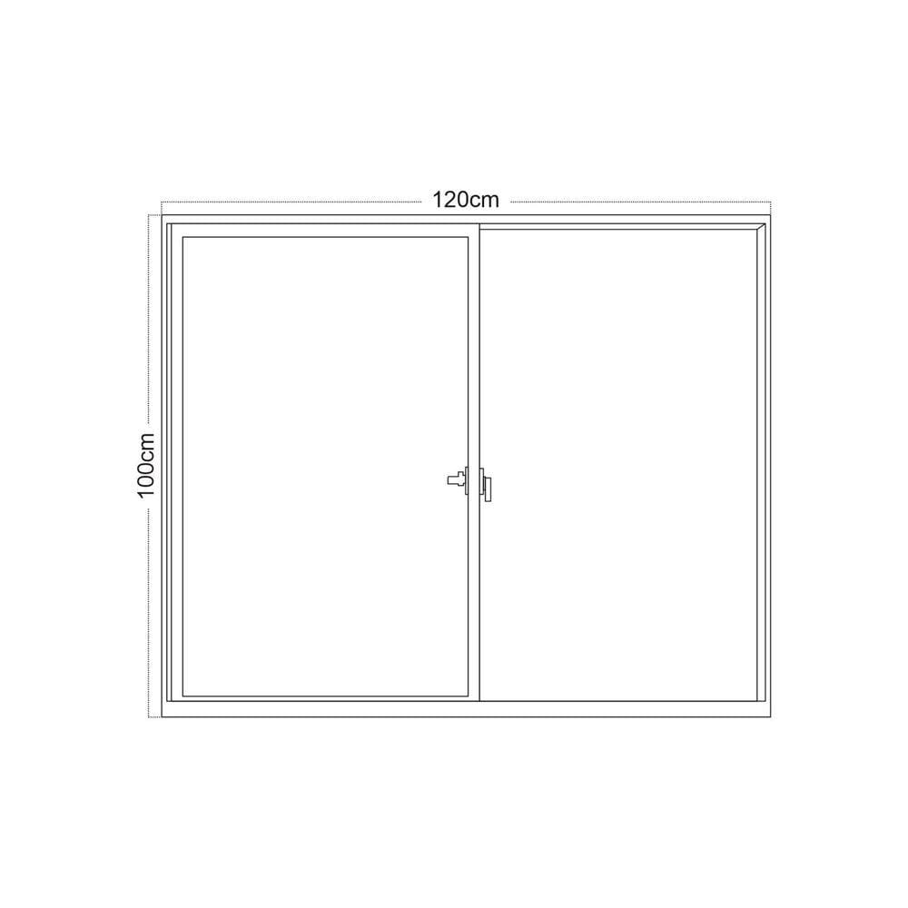 Janela de Alumínio de Correr 100x150cm 2 Folhas com Vidro Mini Boreal Linha Soft MGM Branco
