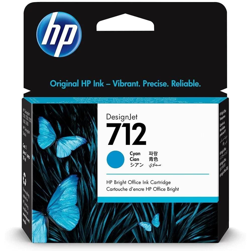 Cartucho HP 3ED67A nº712 ciano 29ml  HP