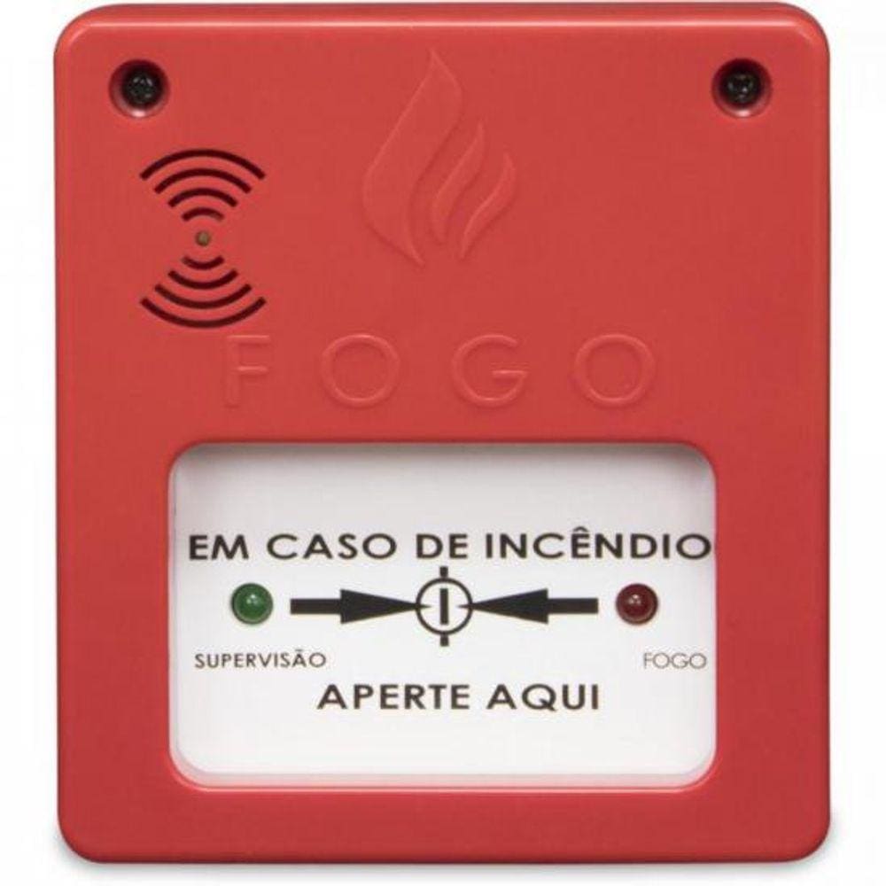 Acionador Manual com Sirene 12V/24V Convencional Segurimax